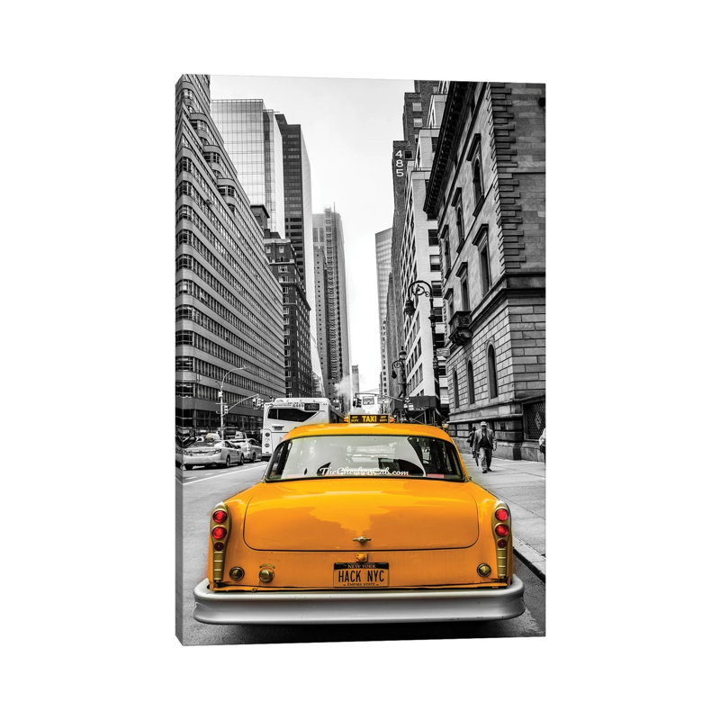 Cab In Nyc by Anders Jorulf - Wrapped Canvas Print, 30.48cm H x 20.32cm W x 1.91cm D