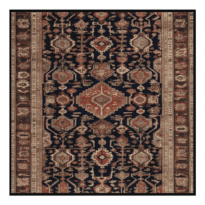 Machine Washable Persian Brown Area Rug