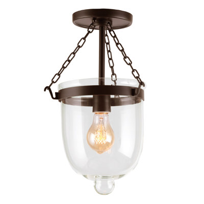 Edwards Glass Semi Flush Mount