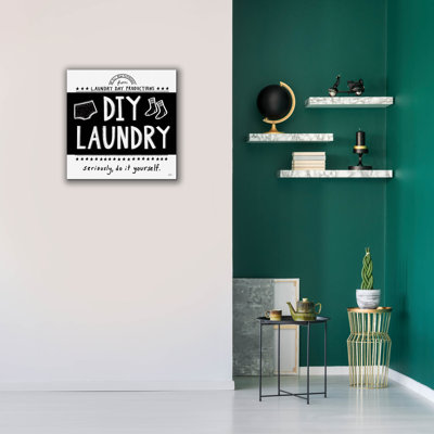 «Diy Laundry Bw» par Melissa Averinos, art mural sur toile
