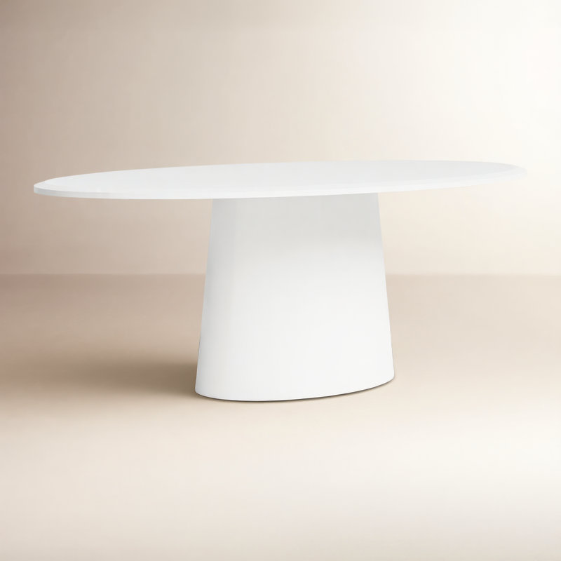Adara 78.5" Oval Dining Table, Matte White