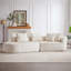 Canapé modulaire incurvé moderne en chenille avec 4 coussins décoratifs Boneless-449364452-449364451