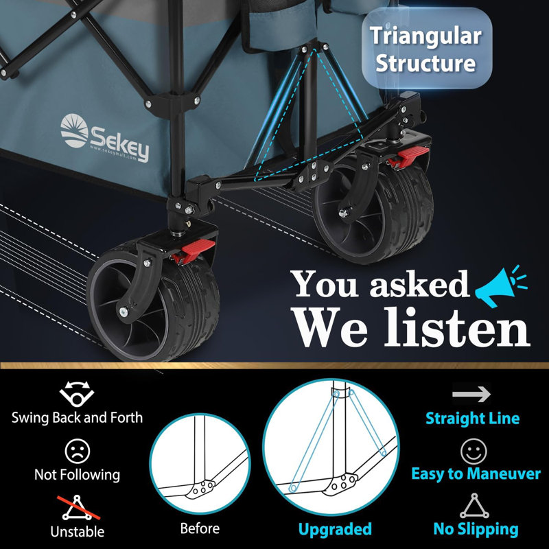 Foldable Tailgating Wagons, Blue&grey