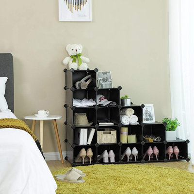 Range-chaussures empilable pour 16 paires