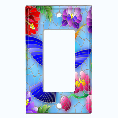 Patterned 1 - Gang Toggle Light Switch Standard Wall Plate