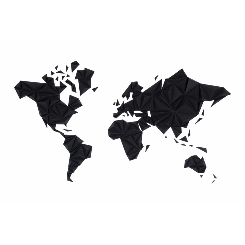 Geography Wall Decal, Black