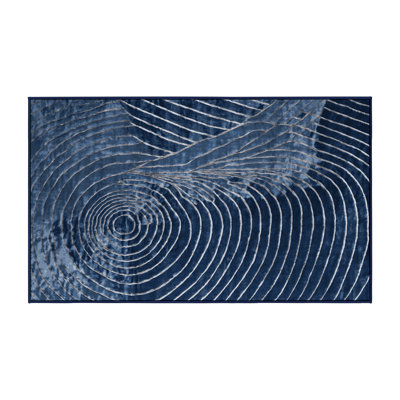 Tapis bleu lavable à la machine
