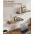 23.6" Industrial Wall Shelves with Metal Brackets, Dark Brown Solid Pine Floating Shelf, Set of 2