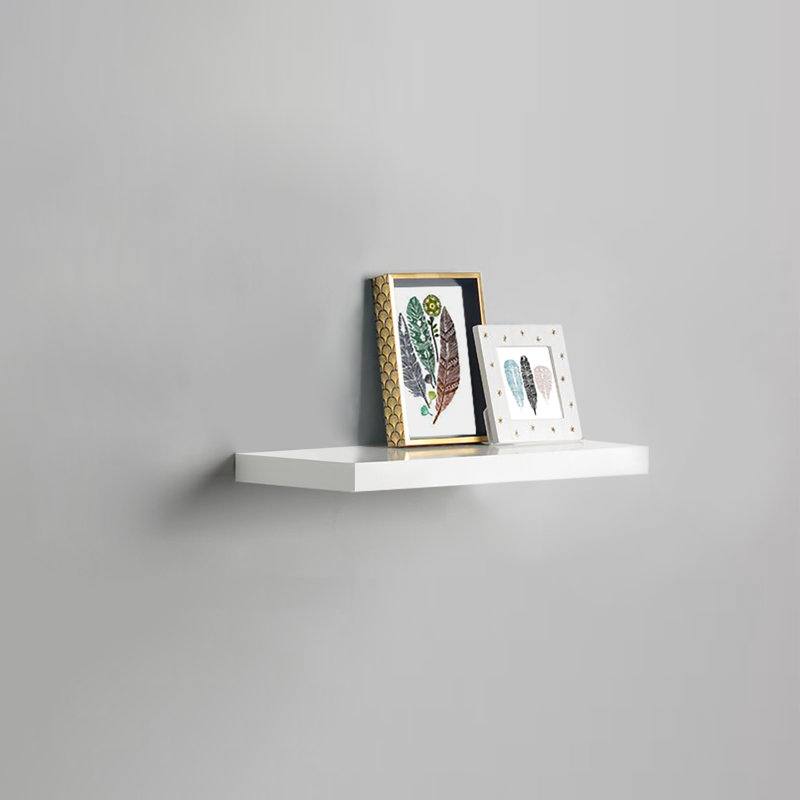 Barbabas Floating Shelf, 3.8cm H x 60cm W x 23.5cm D, White