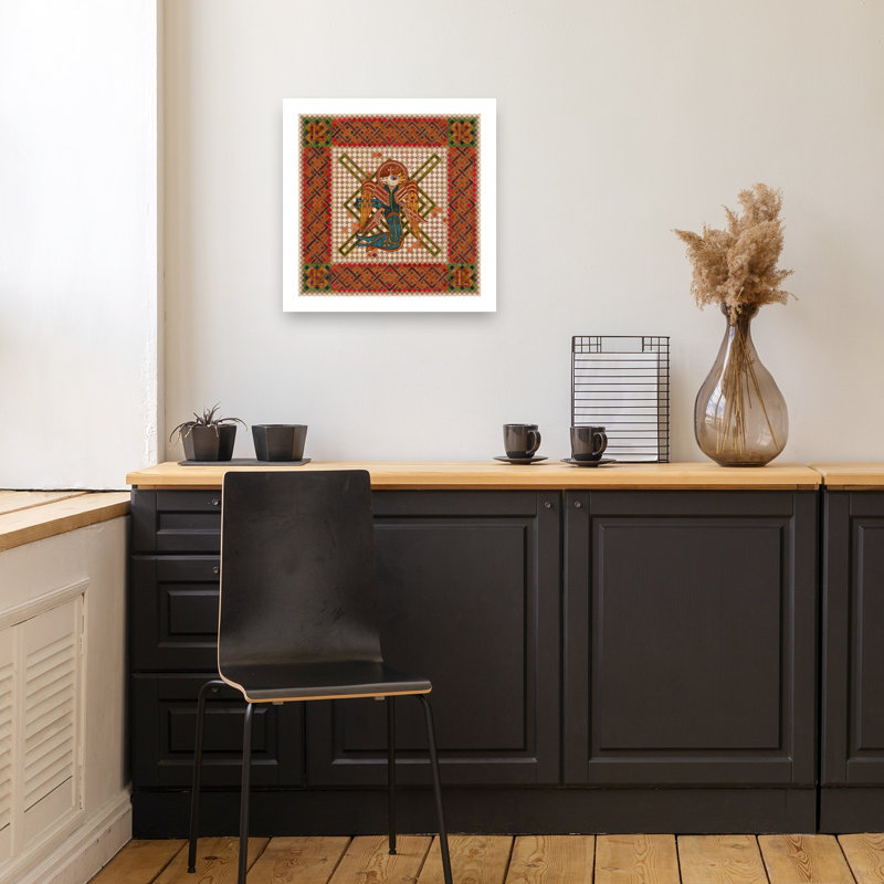 Illuminated Celtic Angel Abstract Contemporary Animal Winter Wall Art Print 1 Piece Wrapped Canvas Wall Art