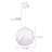 White Fabric Spherical Pendant Light-1722253069