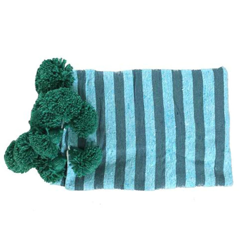 Housse de coussin IRIS THROW, Bleu / bleu sarcelle / vert