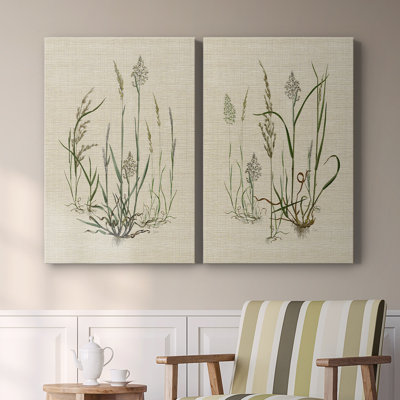 Linen Grasses I-Premium Gallery Wrapped Canvas -Ready to Hang