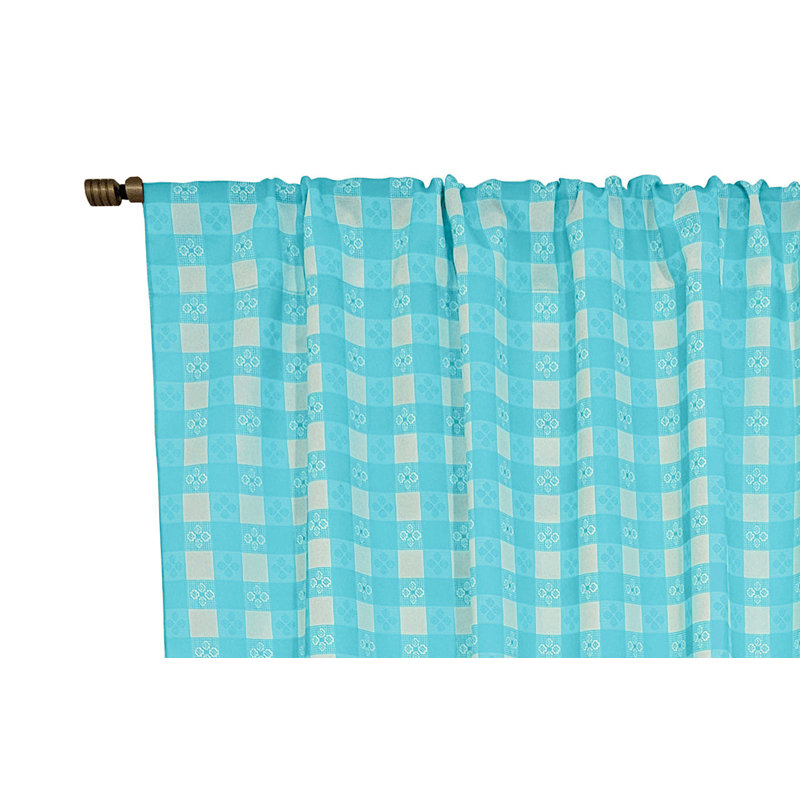 Rideau de fenêtre Popeline, L 58 po x L 84 po, Turquoise