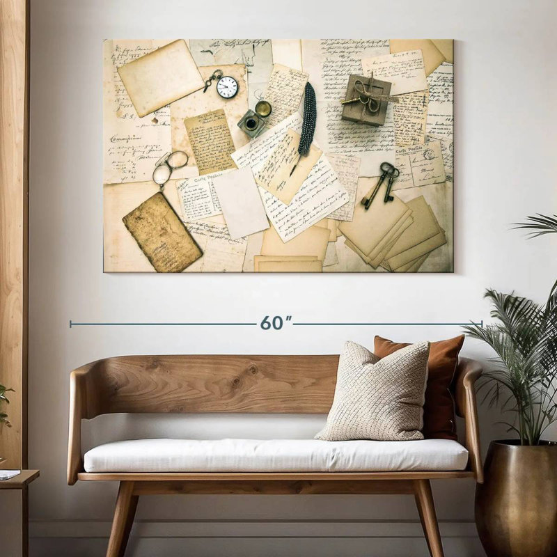 Senne lettres antiques, H 34 po x l 51 po