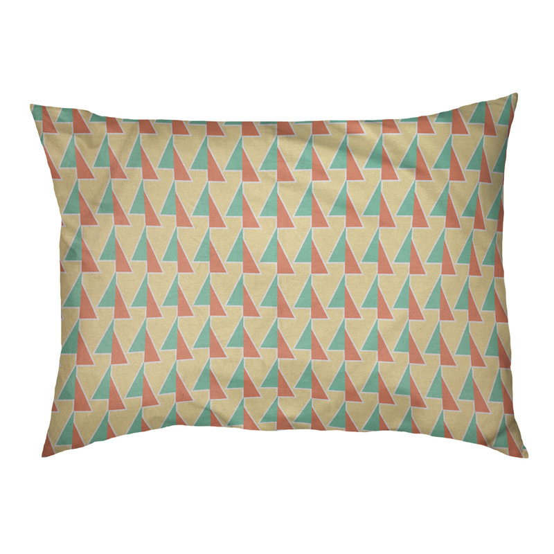 Coussin pour chien Chen, Petit (l 28 po x P 6 po x H 18 po), Vert/orange