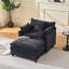 Chaise d'appoint rembourrée avec repose-pieds-1010606688