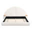 Grand lit arqué unique et grand avec une petite table - Revêtement Boucl, facile à nettoyer, stable au sol pour une stabilité de 800 lb, table essentielle pour chambre à coucher moderne, tissu confortable, lb, idéal