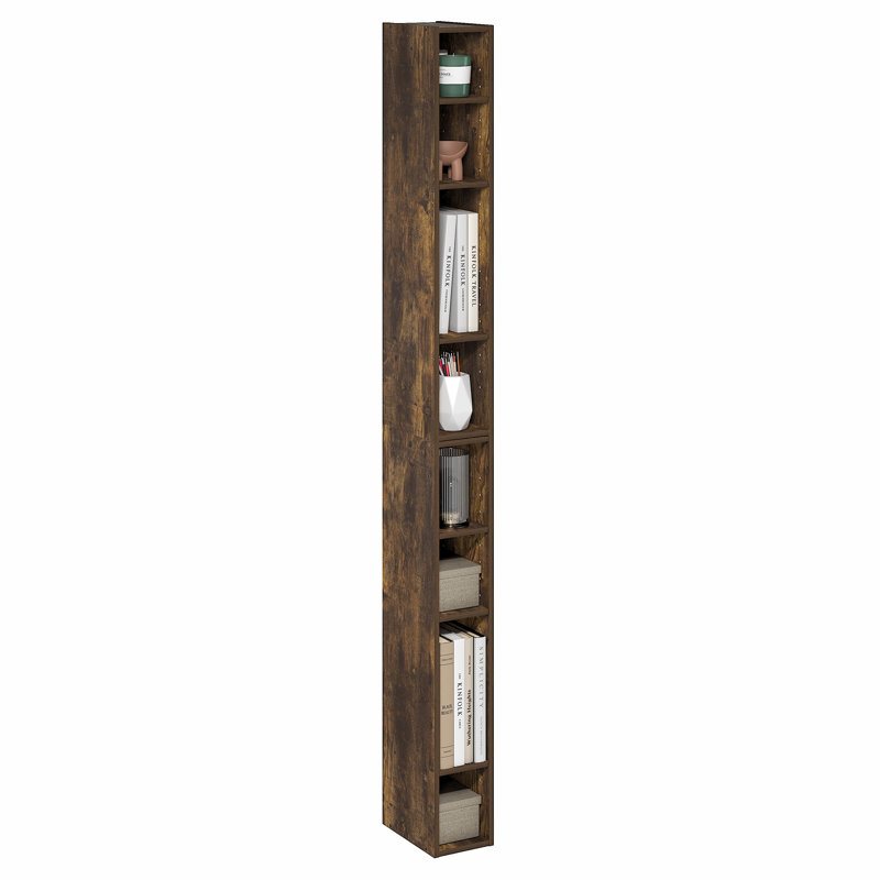 Bibliothèque Fulda, (8 tablettes) H 70,9 po x l 5,9 po x P 9,3 po, Bois de pin ambré