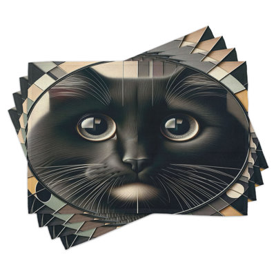 Polyester Charcoal Grey Placemat