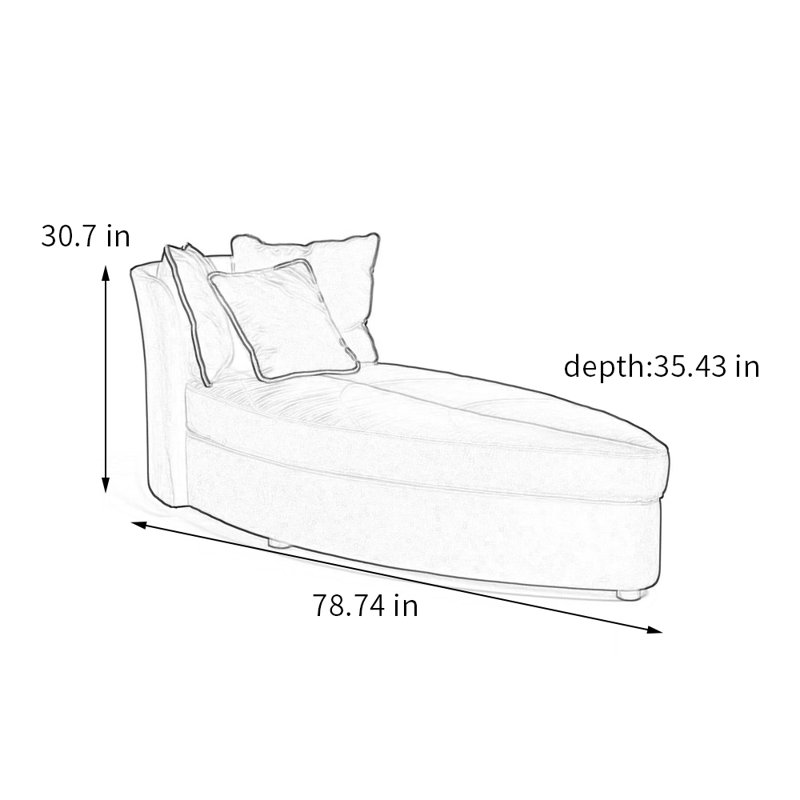 Chaise moderne et décontractée, Velours bleu foncé