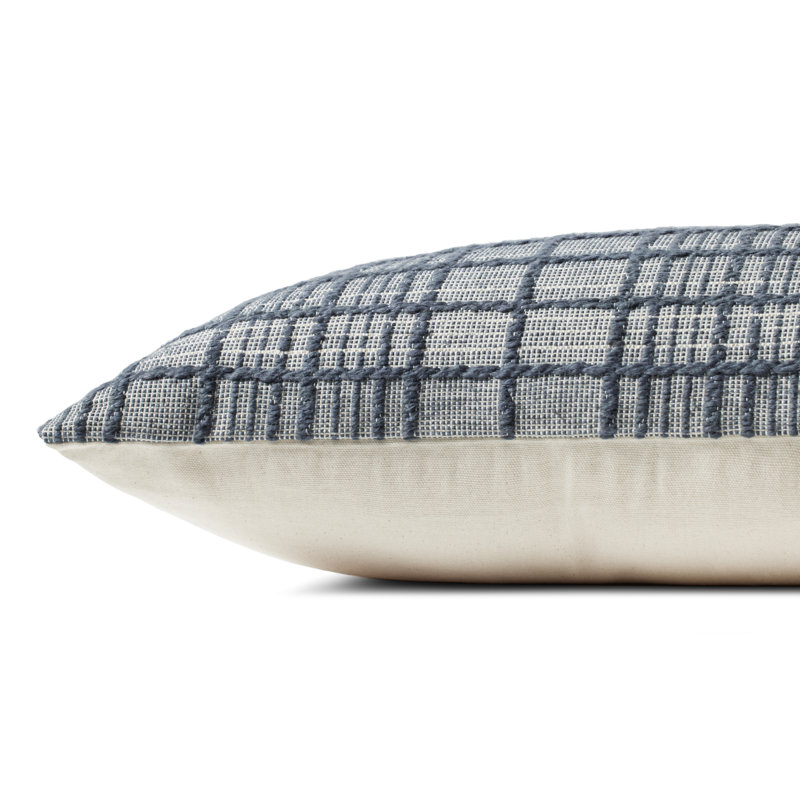 Magnolia Home by Joanna Gaines x Loloi Liv Throw Pillow, 35" H x 13" W, Pillow Cover Only - No Insert, Navy