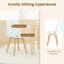 Ensemble de 2 chaises de cuisine modernes sans accoudoirs, capacité de charge de 330 lb, blanc-901929209-901929211
