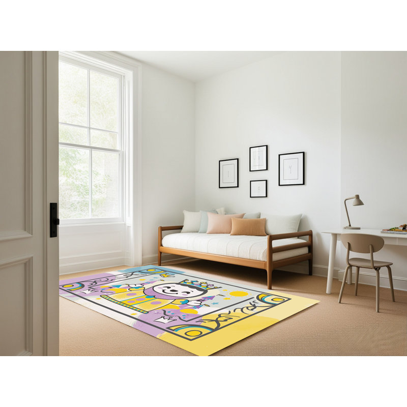 Tapis fantaisie East Urban Home, Rectangulaire 7 pi x 10 pi