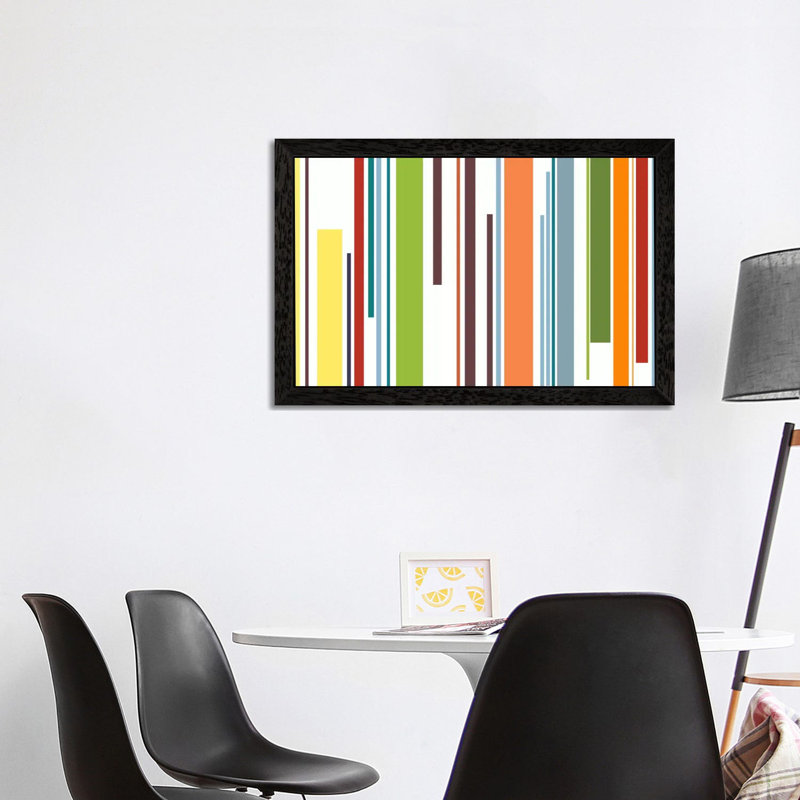 Piano Keys - Print on Canvas, 66.04 cm H x 45.72 cm W, Black Framed