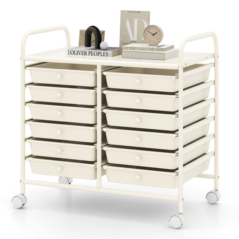 12 Drawer Storage Drawer, White