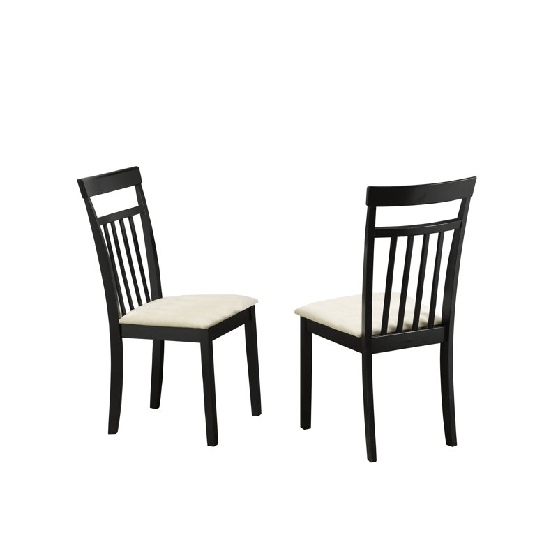 Chaise d'appoint rembourrée à dossier en lattes espresso