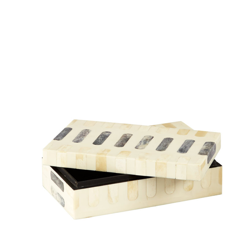 Manscala Decorative Box, 3" H x 10" W x 6" D