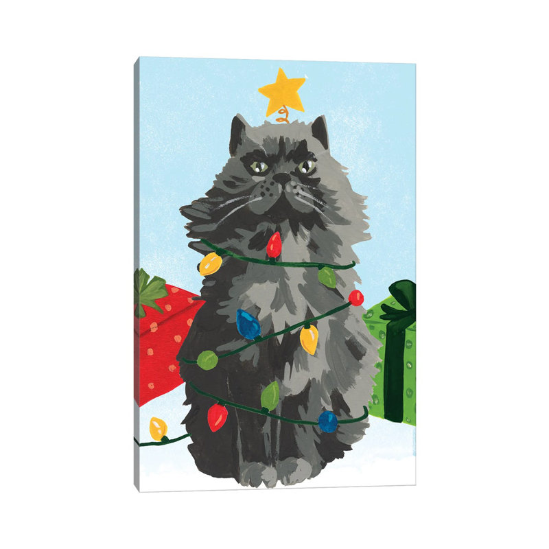 Meowy Hissmas I by June Erica Vess - Wrapped Canvas Gallery-Wrapped Canvas Giclée, 66.04cm H x 45.72cm W