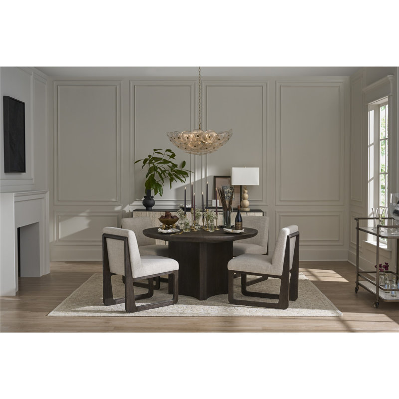 Modern Upholstered Dining Chair, Brown