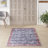Machine Washable Persian Blue Brick Area Rug-1500829673