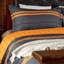 Ensemble de housse de couette réversible en microfibre orange / bleu 4 pièces 