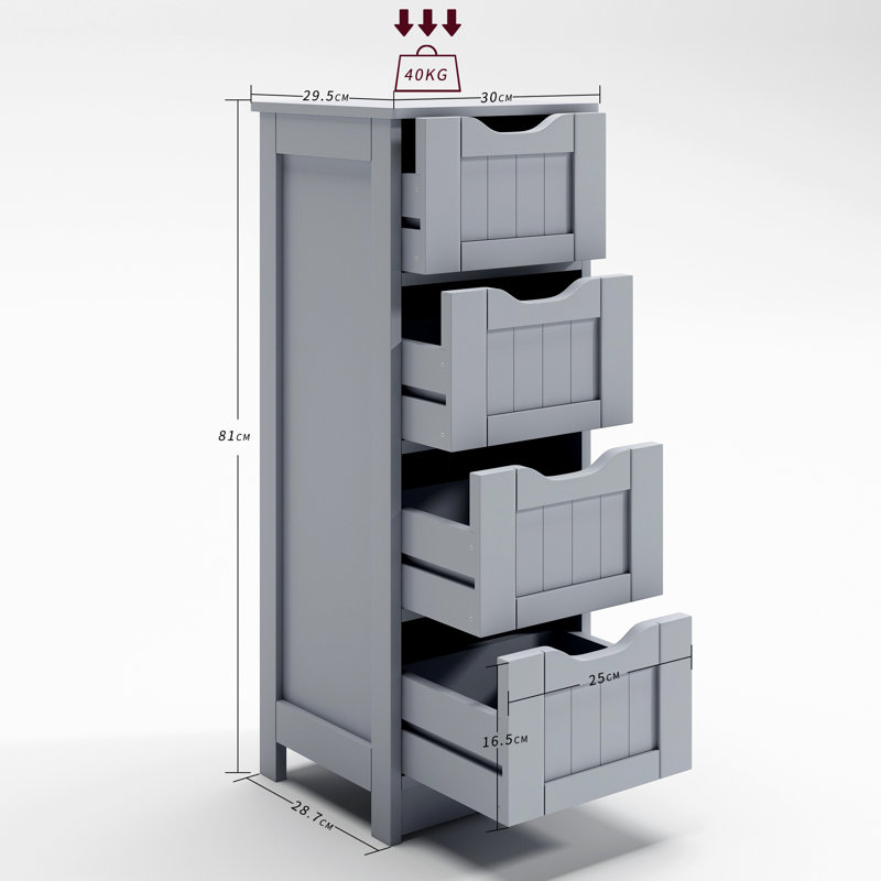 Abisai Linen Cabinet, Grey
