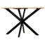 Vinci Round Solid Wood Top Metal Base Dining Table-1028264997