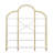 5 Tier Bookshelf With Curved Top, X Bar Gold Shelf, Arched Bookshelf With Anti-Tipping Device And Adjustable Foot Pads