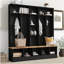 Arbre d'entrée large avec banc de rangement, armoire à chaussures minimaliste avec rangement cubique et tablettes, portemanteau multifonctionnel avec 8 crochets pour les entrées, vestibule, noir (ANCIEN SKU: N721S000021B)-1400499286