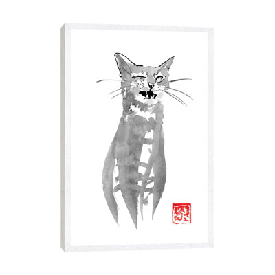 Blinking Cat by Péchane - Painting on Canvas