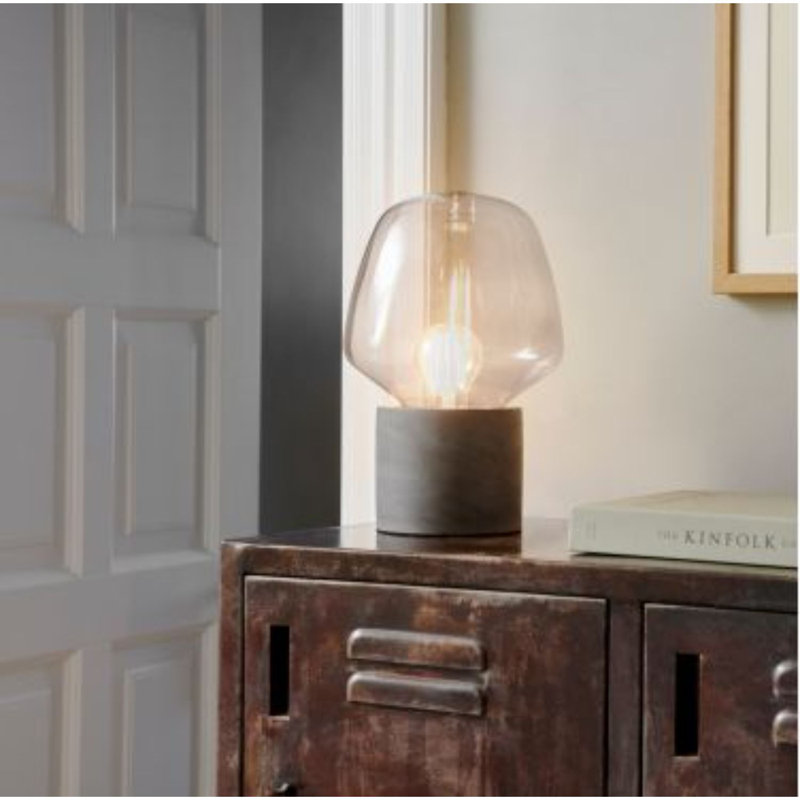 Wood Novelty Lamp, Grey