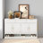 Modern Transitional 3-Drawer 2-Door Storage Cabinet With Open Shelf, White Finish & Gold Handles For Entryway, Living Room, Or Dining Room-1165469670