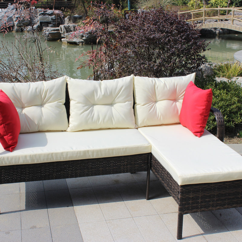 Canapé modulaire d'extérieur avec conversation et coussins de siège