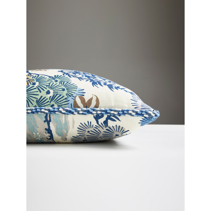 Pacifica Feather Reversible Throw Pillow, Blue Ridge
