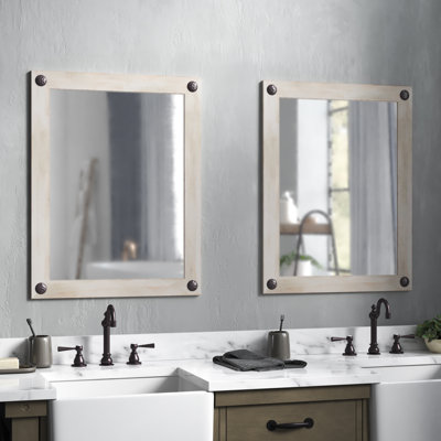 Ensemble de 2 miroirs de campagne / campagne Edna