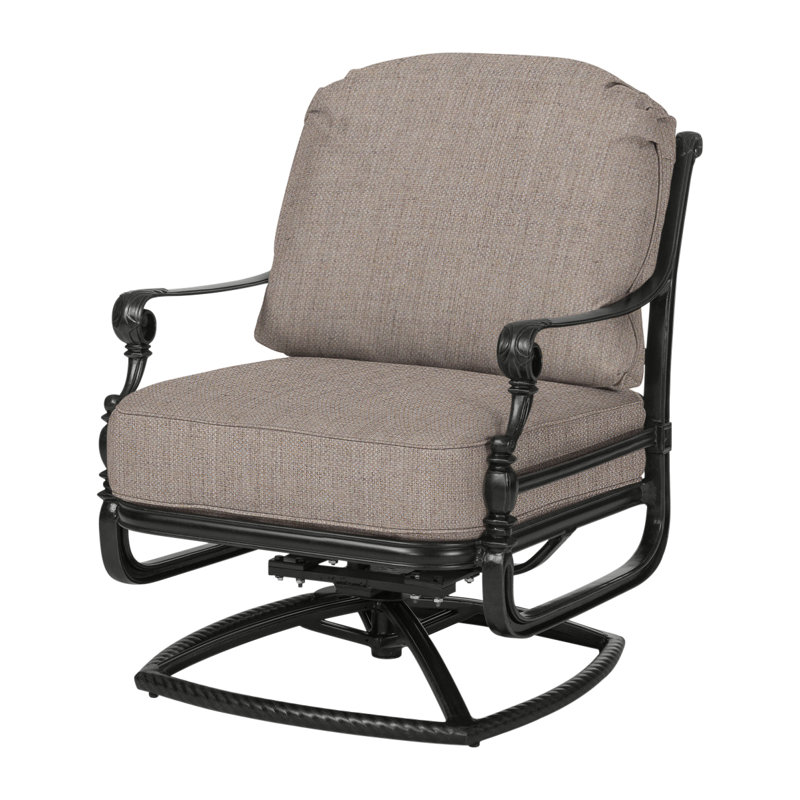 Grand Terrace Outdoor Rocker Chair, Cast Ash Sunbrella® Plainweave, Bronze