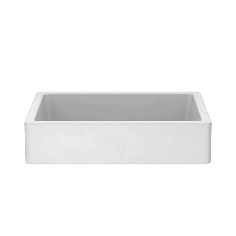 Nipomo Stone Handmade Rectangular Undermount Bathroom Sink, Pearl