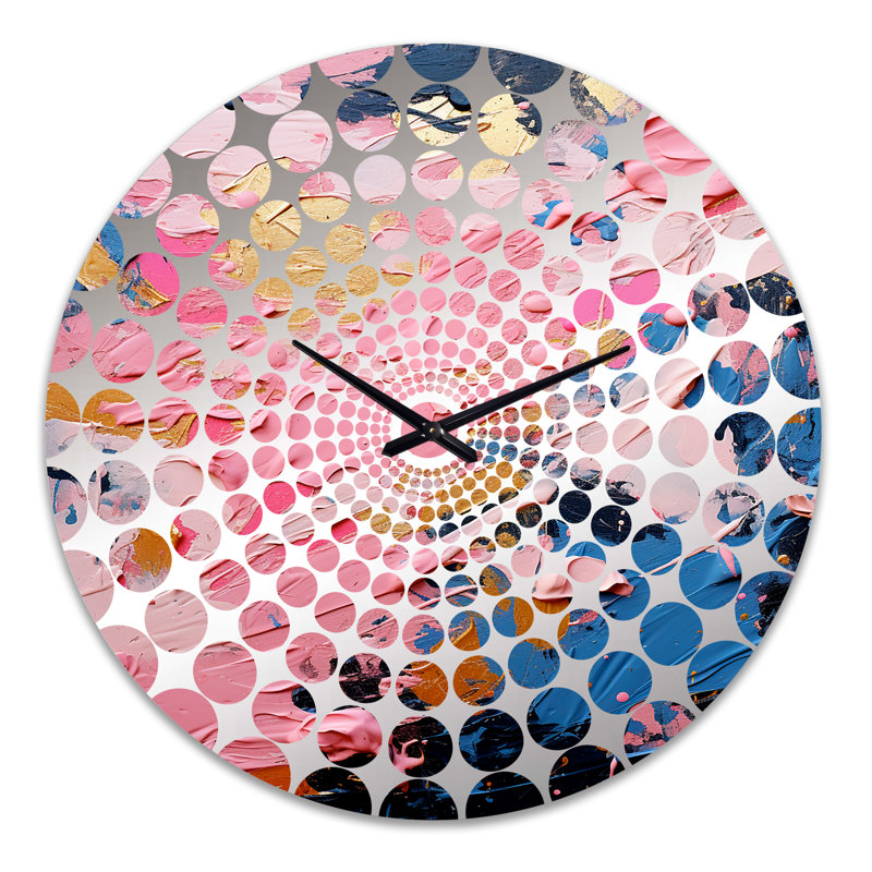 Marjani - Horloge murale peinture abstraite, Très grand