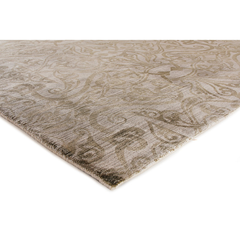 Koda Handmade Synthetic Brown/Beige Area Rug, Rectangle 9' x 12'